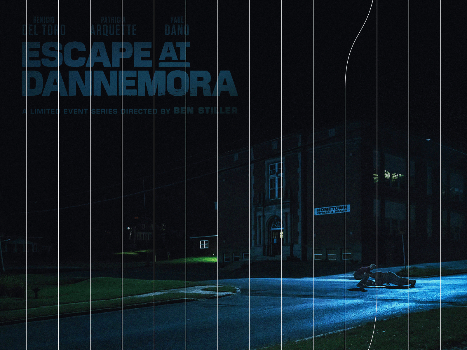 Escape at Dannemora animation ben stiller benicio del toro dannemora design escape at dannemora escape at dannemora poster graphic design key art patricia arquette paul dano poster poster art posters prison showtime tv tv show