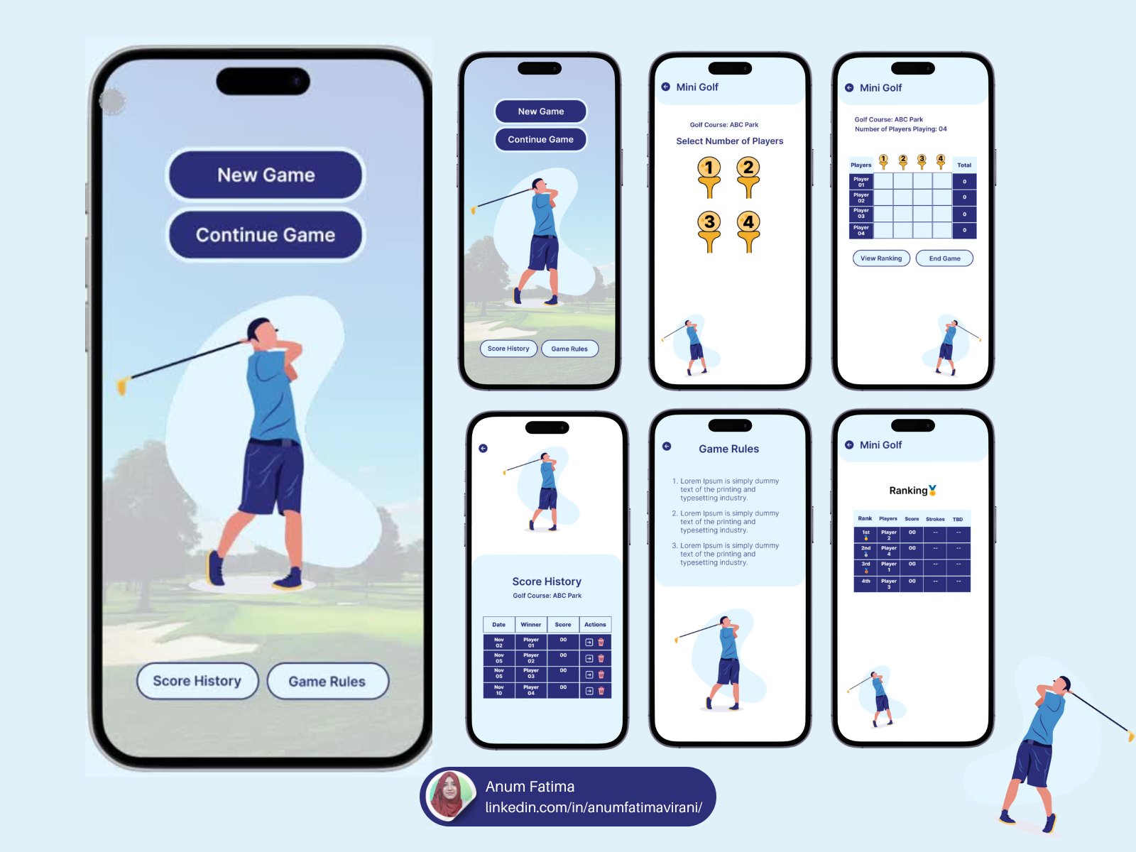 Example of Mini Golf-Score Keeping Mobile Application