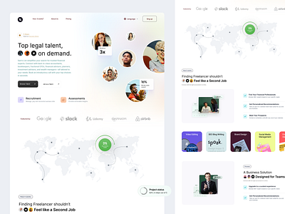 Find talent platform web v3 branding gradient hilf al hilf al digital hire hire platform hiring interface job job finder job seeker landing page layout minimal trending ui ux visual web website