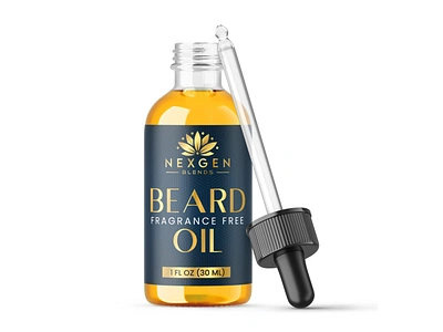 Beard oil label design, product label design 3d animation branding graphic design label design logo motion graphics product product label product label design supplement supplement label supplement label design