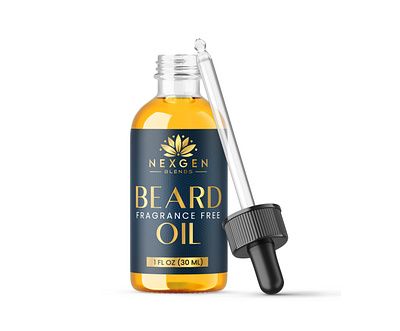 Beard oil label design, product label design 3d animation branding graphic design label design logo motion graphics product product label product label design supplement supplement label supplement label design