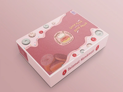 Bunda Q Donat & Bakery - Packaging Design advertising brand design branding design graphic dessert donut donut design fast food feminim food packaging illustration packaging design