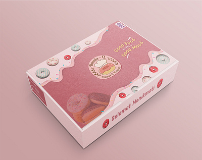 Bunda Q Donat & Bakery - Packaging Design advertising brand design branding design graphic dessert donut donut design fast food feminim food packaging illustration packaging design