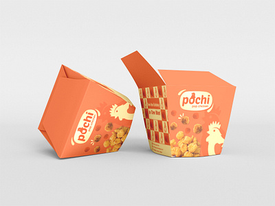 Pochi Pop Chicken - Packaging Design advertising branding chicken design graphic desing illustrator packaging packaging design packaging food photoshop simple desing