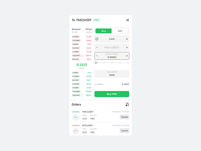 FMCPAY - Trading Form Order blockchain coin crm crypto dashboad design system trading ui ui elements ui form ui kit