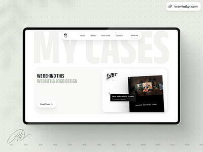 Portfolio Website / Cases Section portfolio uxui design web design website