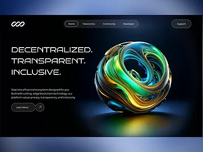 Hero Section - Blockchain - Website UI ai blockchain hero section layout website ui design ui website