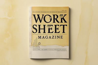 Work Sheet Magazine font sans serif graphic design illustration magazines temlpates