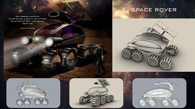 Space Rover 3D 3d design poster vehicle