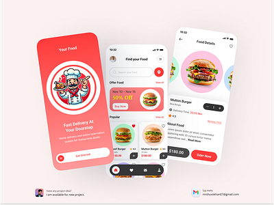 Food App Design app figma food graphic design mobile ui ux