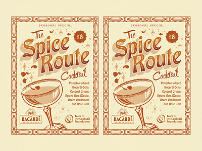 'Tis the season for Holiday Cocktails bacardi bar bar branding cocktail custom lettering holiday holiday cocktail lettering licor liquor mediterranean middle eastern restaurant restaurant branding retro typography vintage