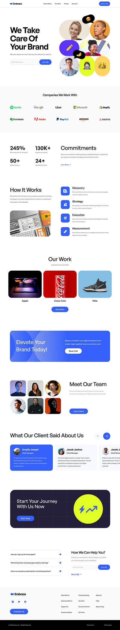 Marketing Agency Landing Page animation ui