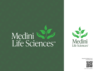 Medini Life Sciences logo design branding design graphic design green health illustration life science logo medical medication natural supplement serif typography vector