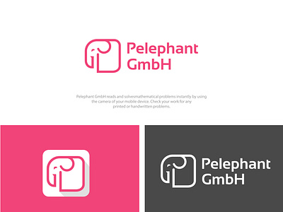 P + elephant Logo and App Icon elephant line minimal icon letter p elephant logo p elephant