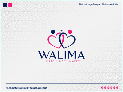 Walima | Matrimonial Logo Design | Wedding Site Logo Branding couple logo dating logo graphic design heart logo islamic matrimonial logo logo design logo designer love logo marriage logo matrimonial matrimonial logo matrimonial logo design matrimony matrimony logo minimal minimalist logo modern logo wedding logo wedding ring