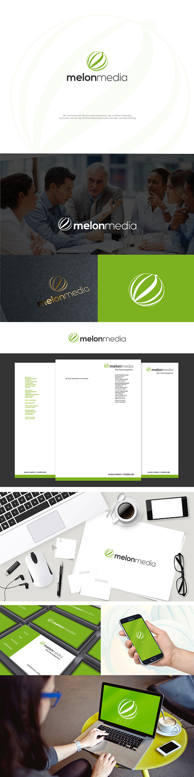 melon media logo internet it media melon watermelon globe