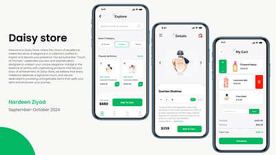 Daisy store mobile app - Luxury Perfume Store UI Design (IOS)