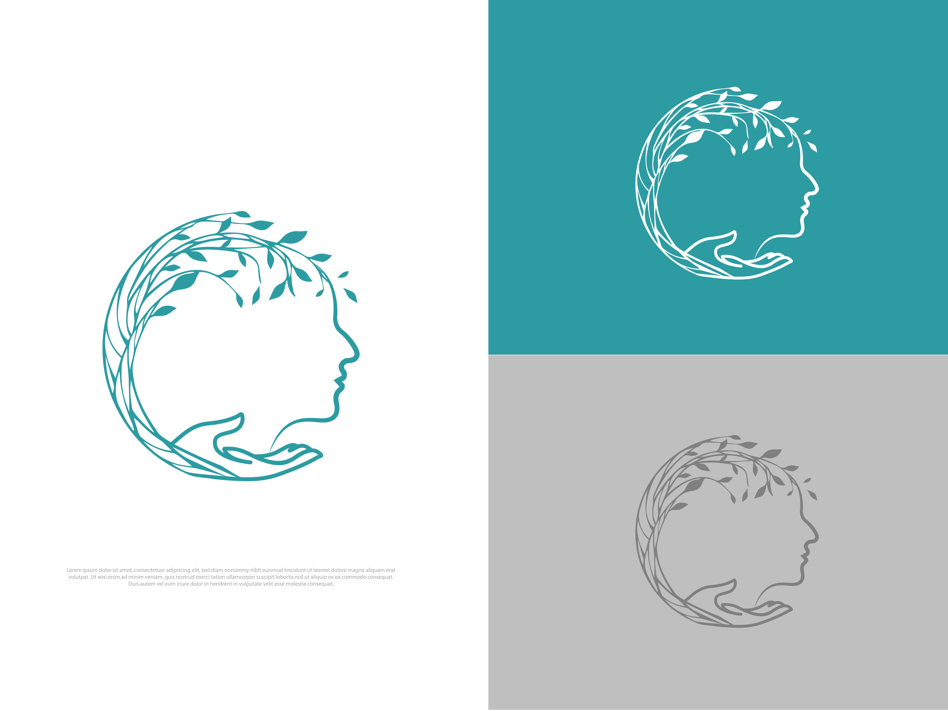 Private Mental Clinic Logo careful treatment mental luxurious mental treatment private care