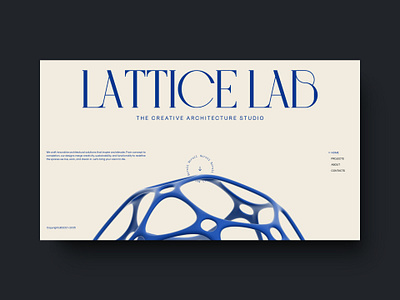 Lattice Lab - Homepage architecture branding construction design ui web web design