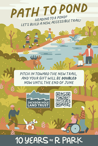 Jackson Hole Land Trust - Summer Campaign branding design illust illustration vector