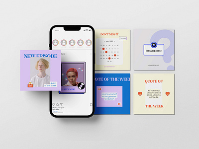 INSTAGRAM TEMPLATE DESIGN FOR PODCAST-RELATED ACCOUNTS branding instagram instagram banner instagram post template podcast social media pack social media template templates