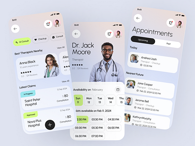 Healthcare Mobile App app design healthcare mobile ui