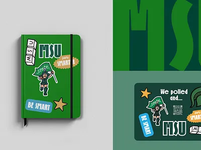 Michigan State Campaign branding campaign college design drinking editorial illustration layout michigan stickers