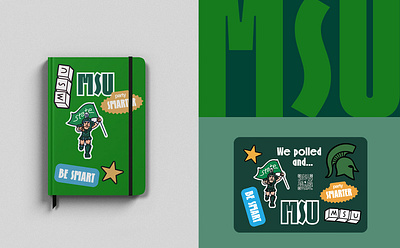 Michigan State Campaign branding campaign college design drinking editorial illustration layout michigan stickers