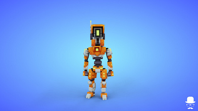 Robot 1 Voxel Character - 3D Lowpoly Model - Game Asset 3d 3d model character cyborg fantasy game art game asset gamedev humanoid lowpoly magicavoxel mech mecha pixel robot robots voxedit voxel voxel art