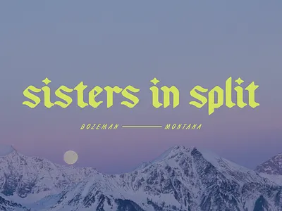 Sisters in Split branding illustration logo type design typography vector