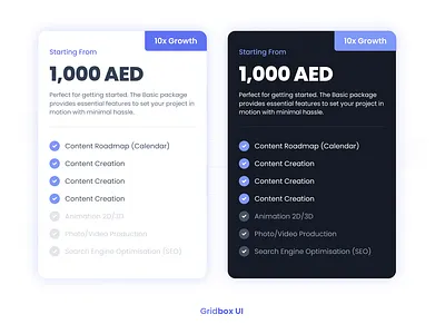 Pricing Card card ui design system pricing ui ui ux website