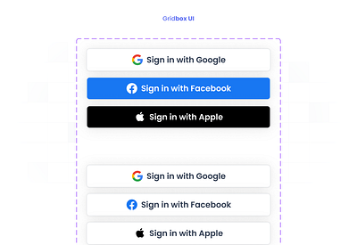 Social Login Button Components buttons components design system login buttons social login ui ui buttons ux