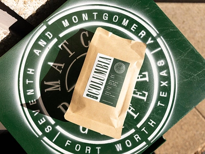 Match Point Coffee - Coffee Bag Label Design americana bag brand branding coffee coffee bag coffee brand coffeeshop custom design fort worth graphic design green illustration label logo sticker tennis type typography