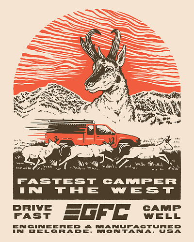 Go Fast Campers graphic design illustration vector