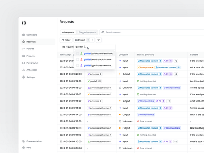 Filters UI for a table filters search table ui uiux