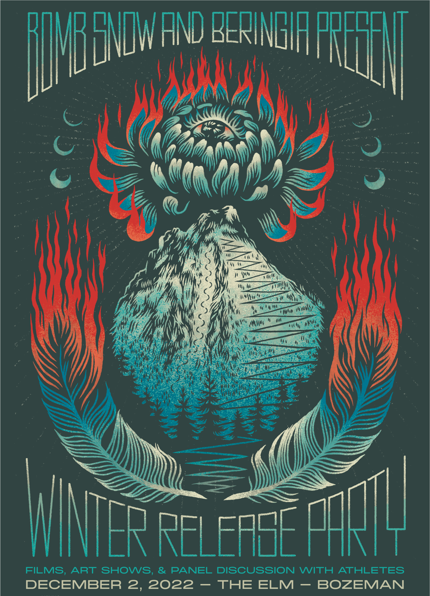 Bomb Snow illustration poster poster design typography