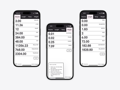 Converter Web App Design apple branding conversion convert converter css helpful interaction iphone mobile app mobile design product design snacks tool type typography ui unit ux web design