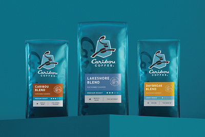 Caribou Coffee badge bag caribou caribou coffee coffee foil label metallic minneapolis minnesota packaging premium rebrand