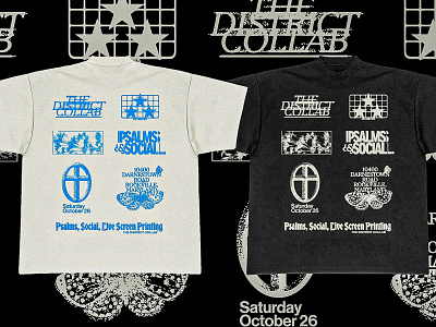 District ◻️ Merch ◼️ branding christian clothing collage flash illustration logo merch shirt tshirt