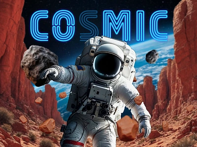 Comic Mission animation asteroids astro astronaut composition cosmic floating gravity photo composition skeleton space