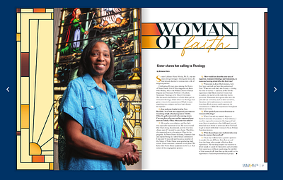 Woman of Faith Magazine Spread Design layout layout design magazine spread spread spread design