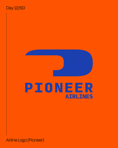 Day 12: Airline Logo - Pioneer #dailylogochallenge brand identity branding dailylogochallenge graphic design logo