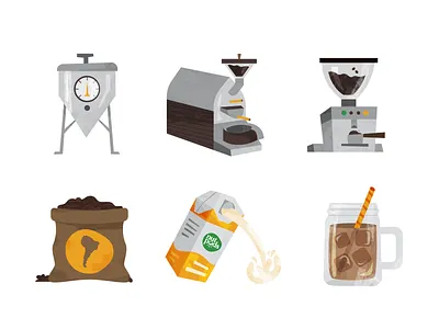 Nut pods infographic illustrations branding coffee coffee creamer coffee grinder coffee machine coffee roasting creamer iced coffee illustration mug nut pods vector