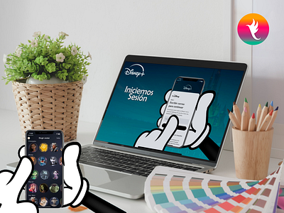 "Usando Disney+" afterseffects app digital diseño disney