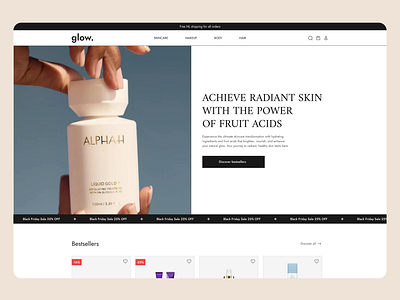 Cosmetics Shop E-commerce Website ecommerce figma ui ux website