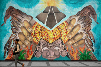 "El sol y su resplandor" arte diseño el sol mural muralismo méxico pintura