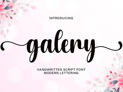 Galery Font crafting font cute font design handwritten monoline new font script script font