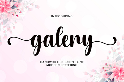 Galery Font crafting font cute font design handwritten monoline new font script script font