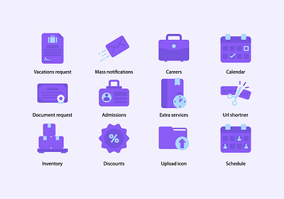 ABC Tirana Icon Design: Modern & Functional Visuals branding custom icon icon icon pack icon set kids kindergarten modern design school ui ui design ui icon ux web web icon website