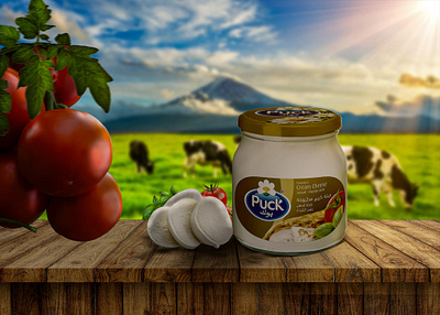 Puck Cream Cheese Ad Design